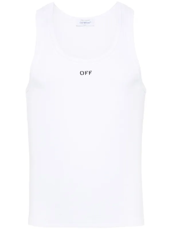 Off-White Cotton Tank Top