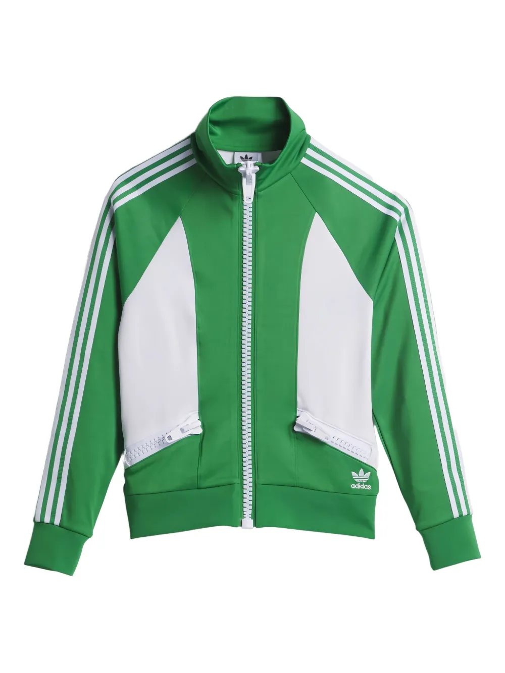 Adidas three-stripe zip jacket Groen