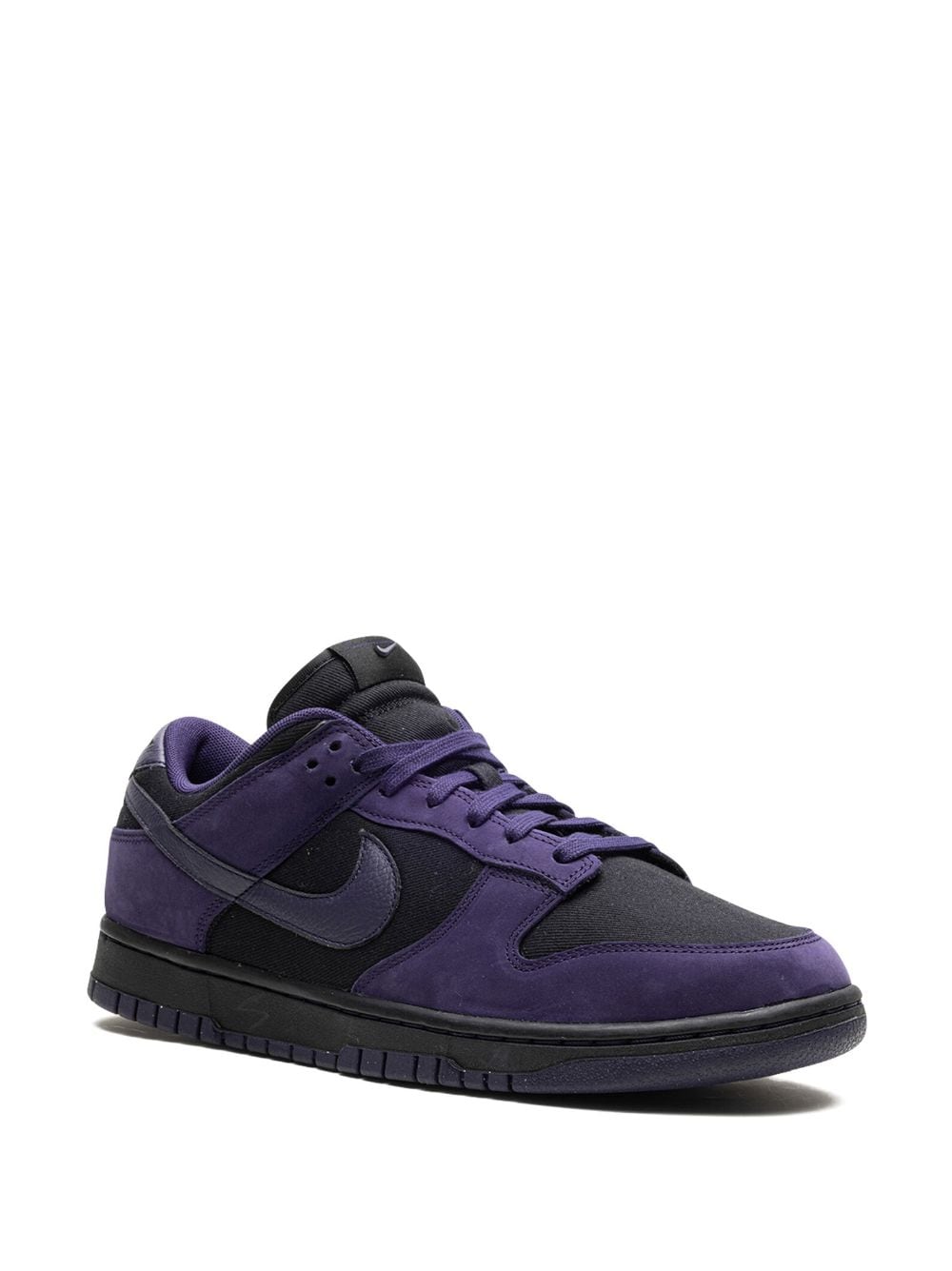 Shop Nike Dunk Low "purple Ink" Sneakers In Black