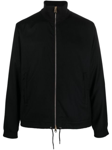 Paul Smith ribbed-collar jersey-texture bomber jacket