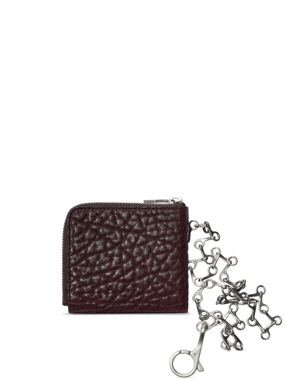 Burberry chain-detail leather wallet - Rood