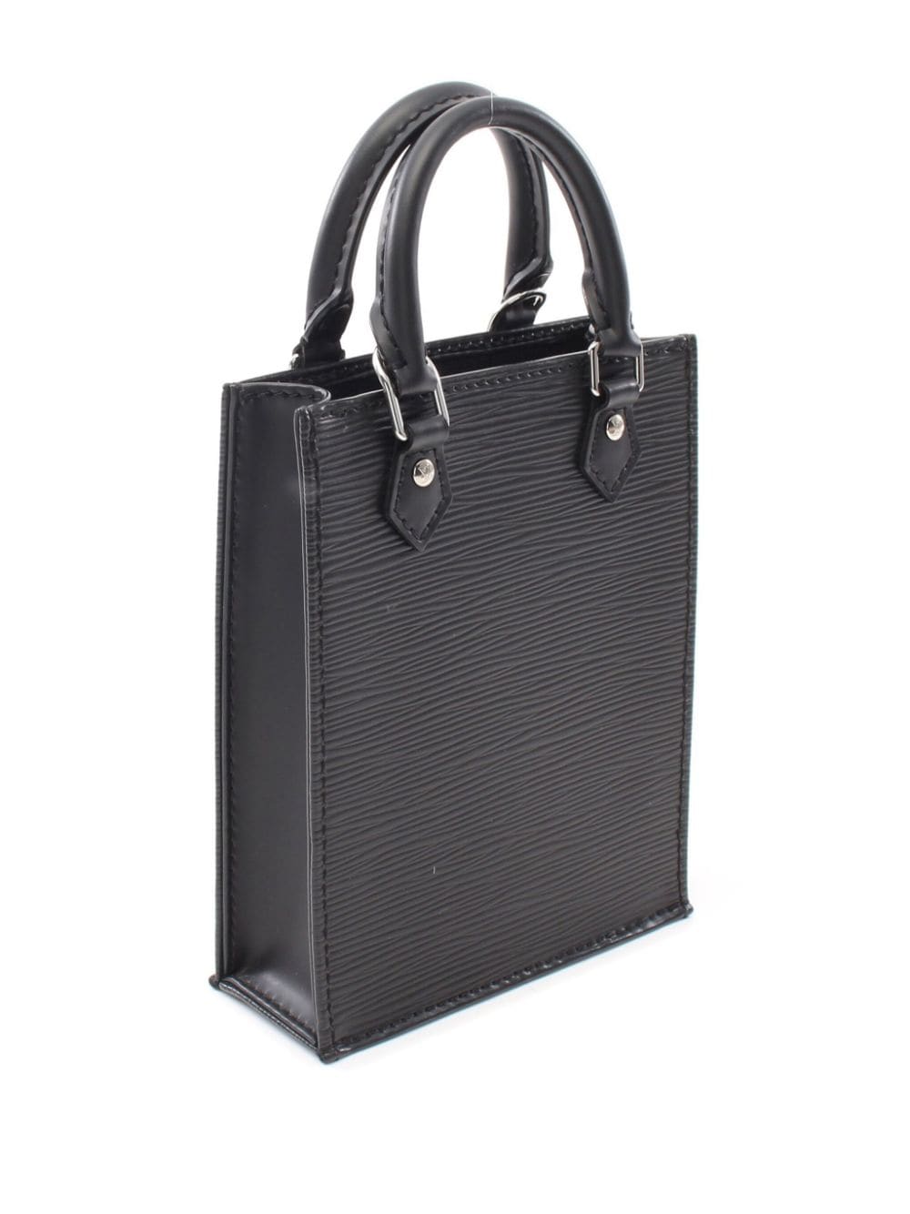 Louis Vuitton Petit Sac Plat EPI Leather Crossbody Bag Black