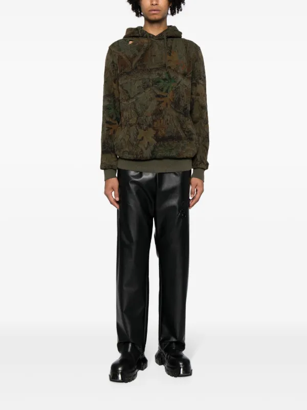 1017 ALYX 9SM abstract-print Cotton Hoodie | Green | FARFETCH