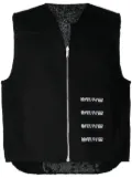 1017 ALYX 9SM slogan-pattern embroidered vest - Black