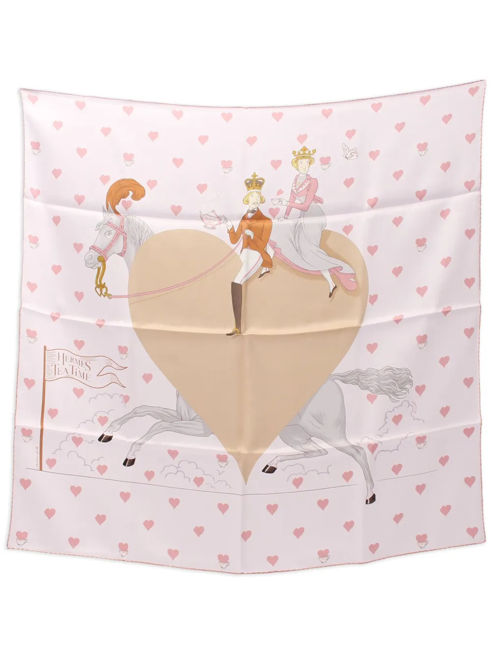 Hermès 2000s preowned Tea Time Silk Scarf Farfetch