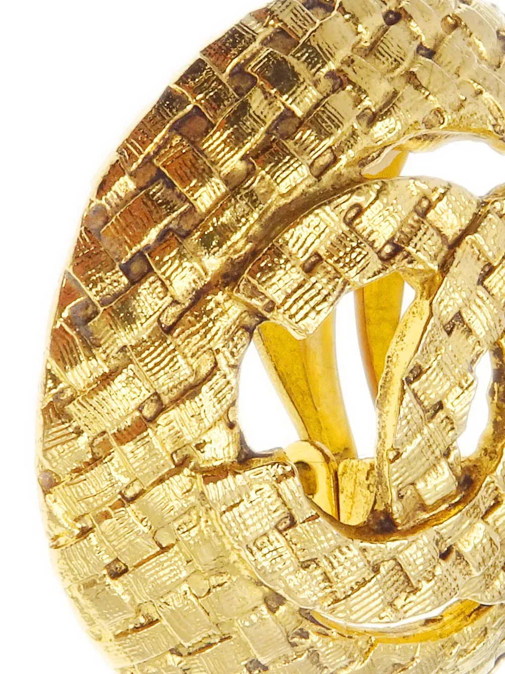 CHANEL Pre-Owned 1990-2000s oorclips met CC logo - Goud