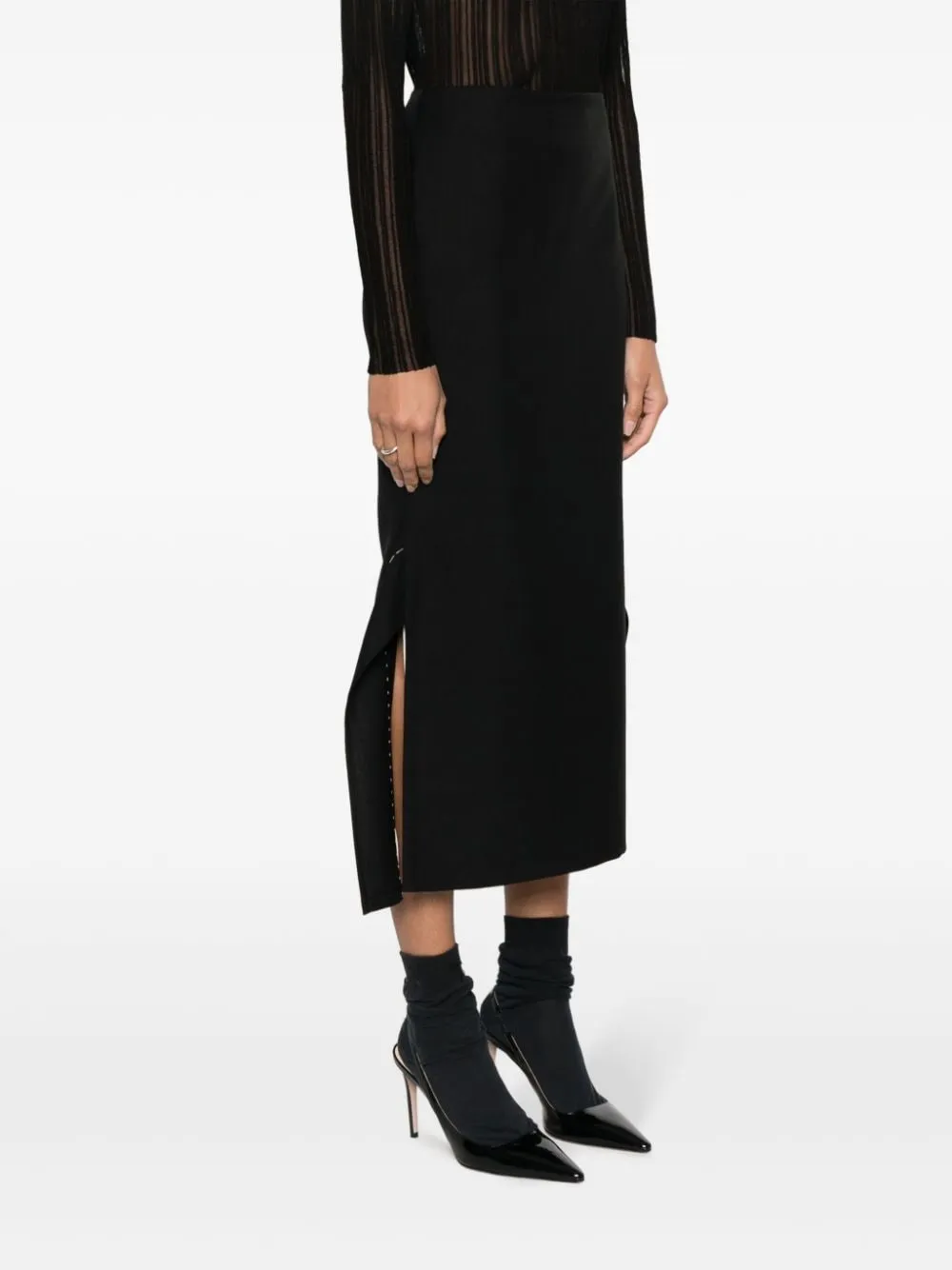  The Row Fishtail Pencil Skirt - Black 