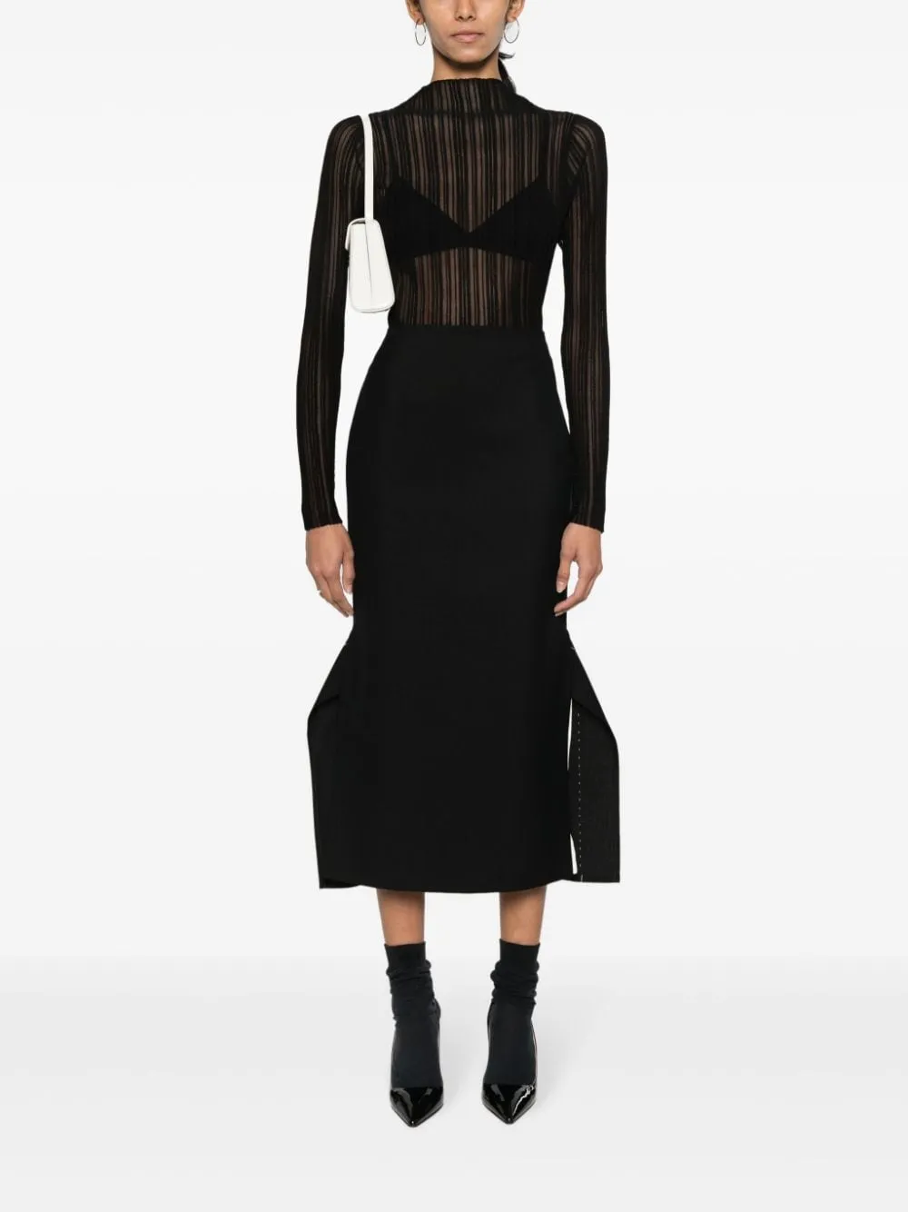 The Row Kokerrok met fishtail - Zwart