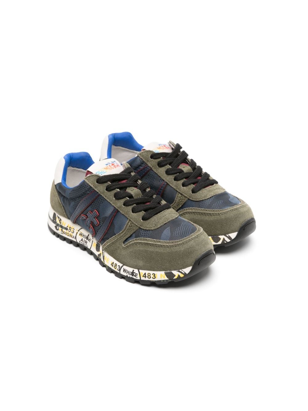 Premiata Kids' Lucy Panelled Sneakers In Green