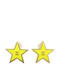 CHANEL Pre-Owned 2001 CC star clip-on earrings - Gold