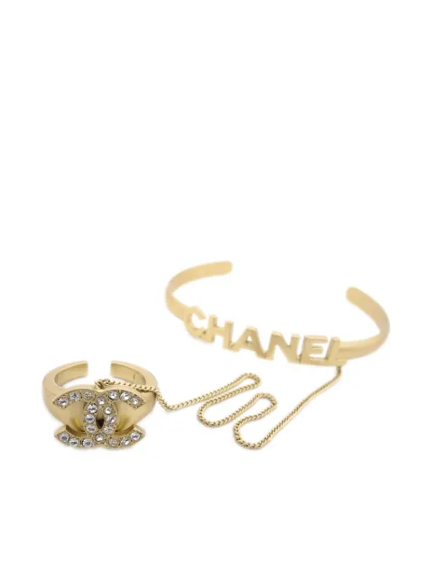 CHANEL Pre-Owned bracelet jonc à logo CC (2001)