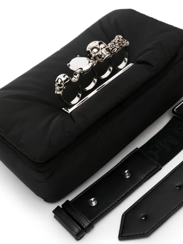ショルダーバッグ ALEXANDER MCQUEEN BLACK NYLON THE PUFFY KNUCKLE BELT BAG Alexander McQueen The Puffy Knuckle Belt Bag | Black | FARFETCH