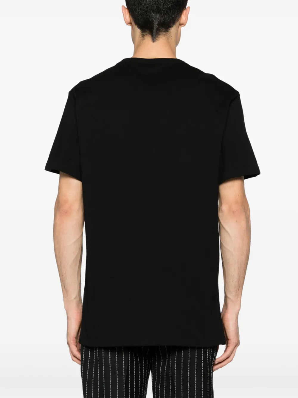 Alexander McQueen Katoenen T-shirt met doodskop van kristallen Zwart