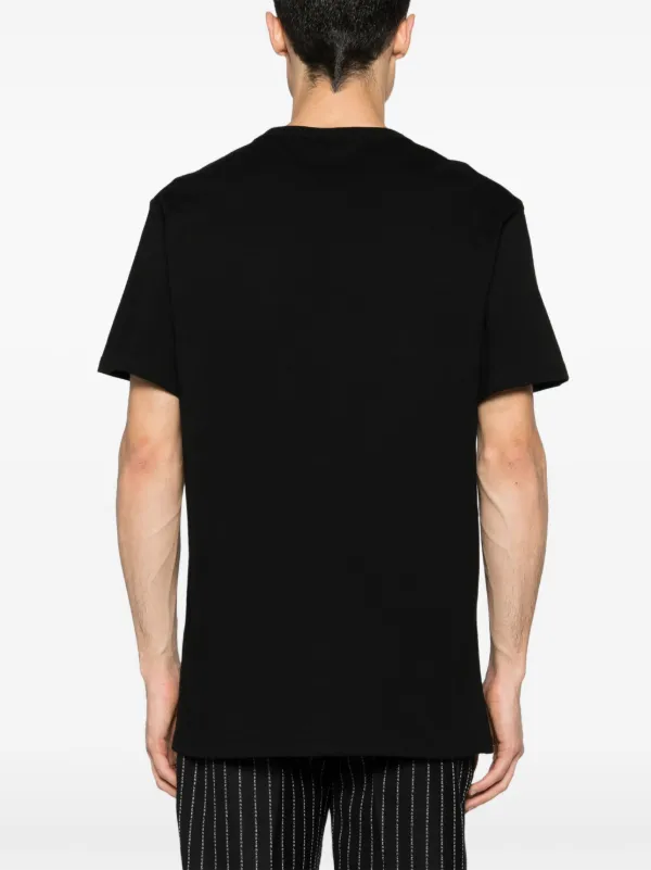 Alexander McQueen Crystal Skull Cotton T-shirt | Black