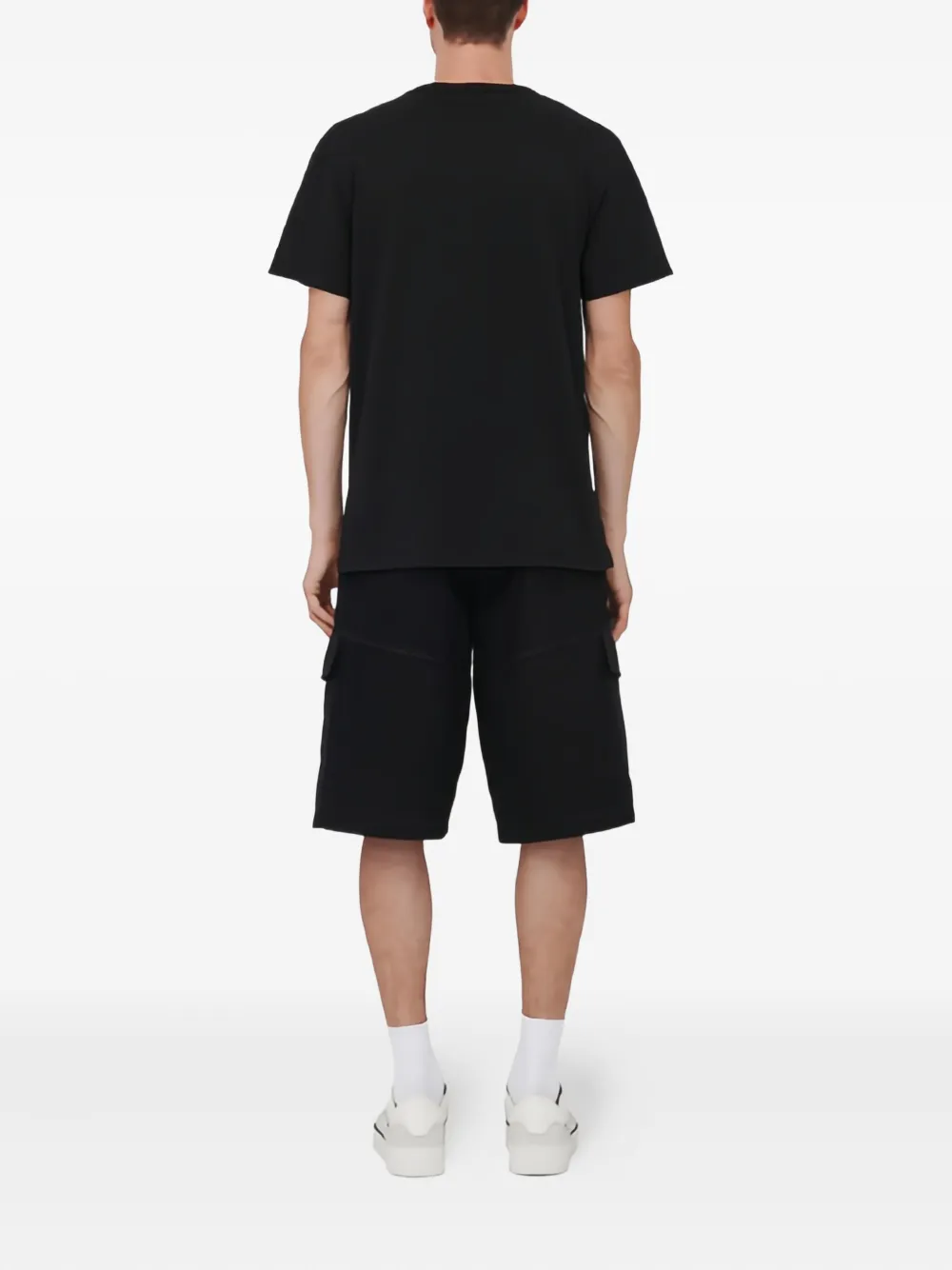 Alexander McQueen Katoenen T-shirt met doodskop van kristallen - Zwart