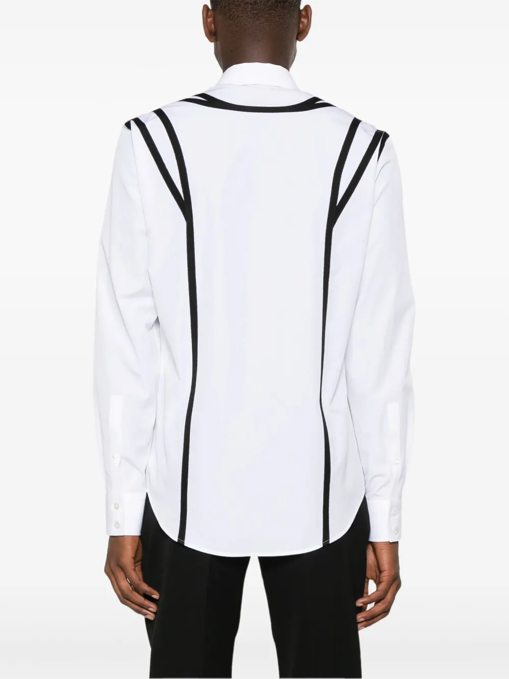Alexander McQueen Overhemd met harnas band Wit
