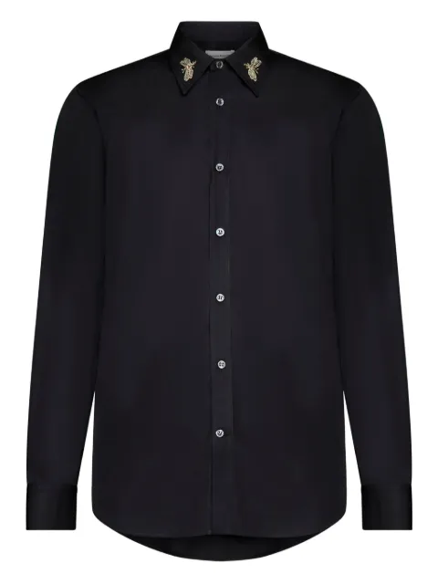 Alexander McQueen T-shirt med guldsmed-broderi
