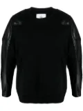 Junya Watanabe MAN panelled cotton sweatshirt - Black