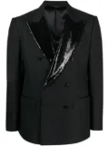 Dolce & Gabbana sequin-lapel double-breasted blazer - Black
