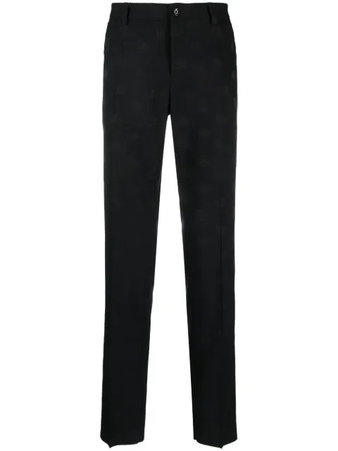 Dolce & Gabbana logo-jacquard straight-leg trousers