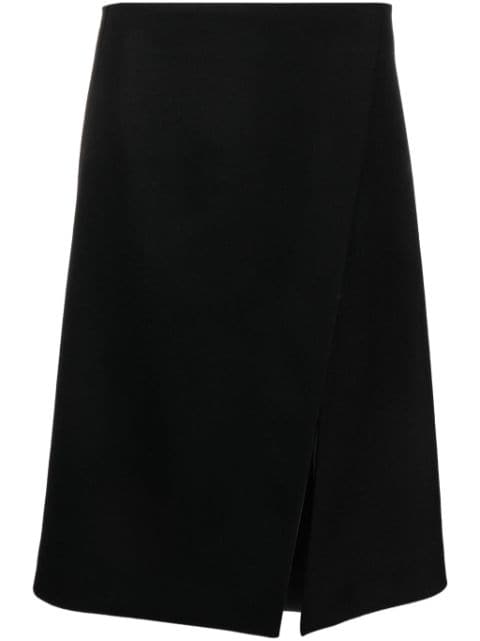 Stella McCartney front-split felted A-line skirt