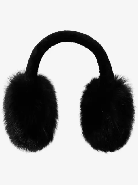 Burberry cache-oreilles en peau lainée