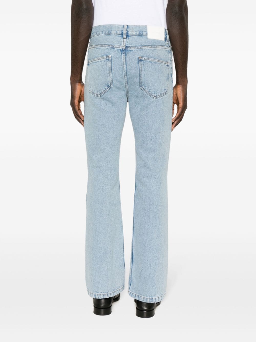 Shop Ernest W Baker Mid-rise Straight-leg Jeans In Blue