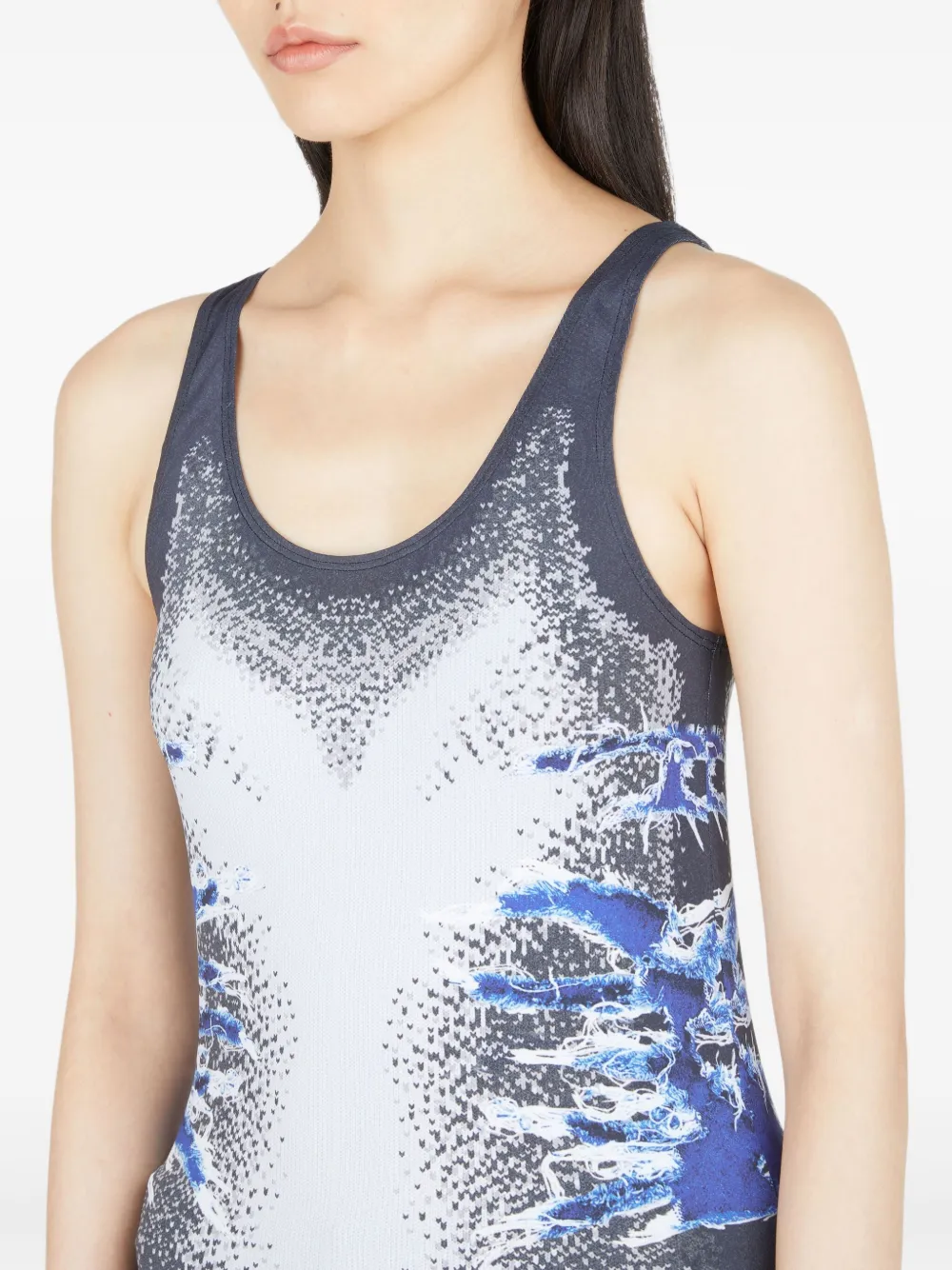 Y/project Whisker Print Tank Top In Black