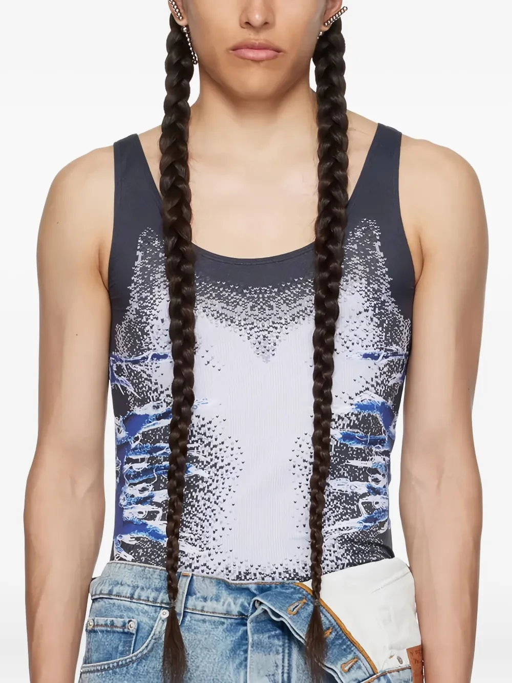 Y/Project whisker-print top | Black | Image 1