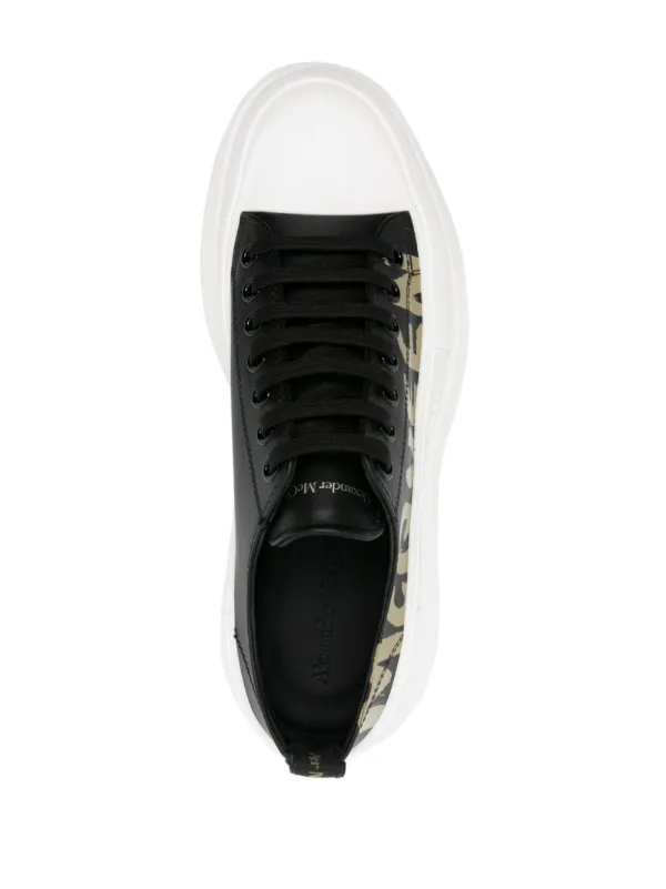 Alexander McQueen Tread Slick lace-up Sneakers | Black