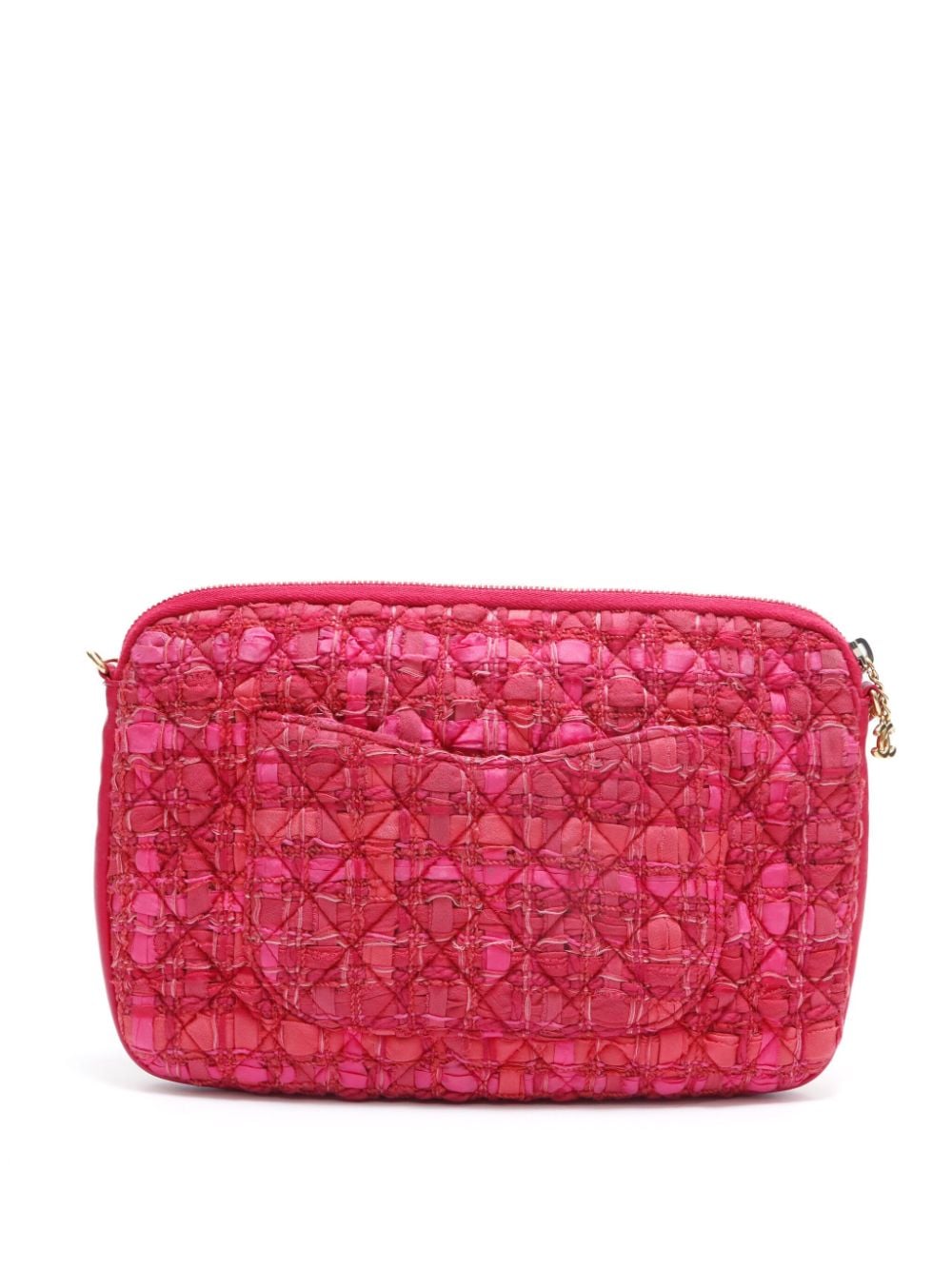 Pre-owned Chanel 2016 Tweed Girl Shoulder Bag In Pink