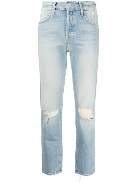 MOTHER mid-rise distressed jeans
