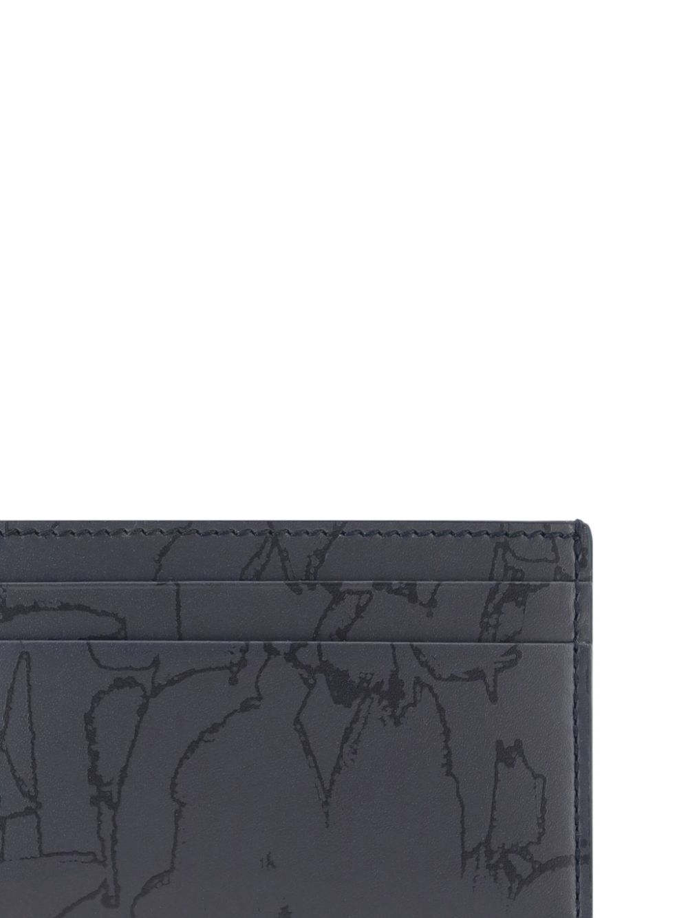 Alexander McQueen Graffiti leather card holder Men