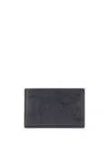 Alexander McQueen Graffiti leather card holder - Black