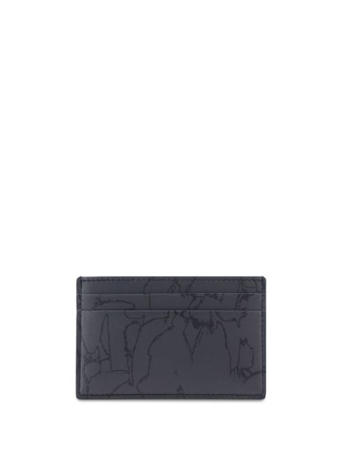 Alexander McQueen Graffiti leather card holder Men