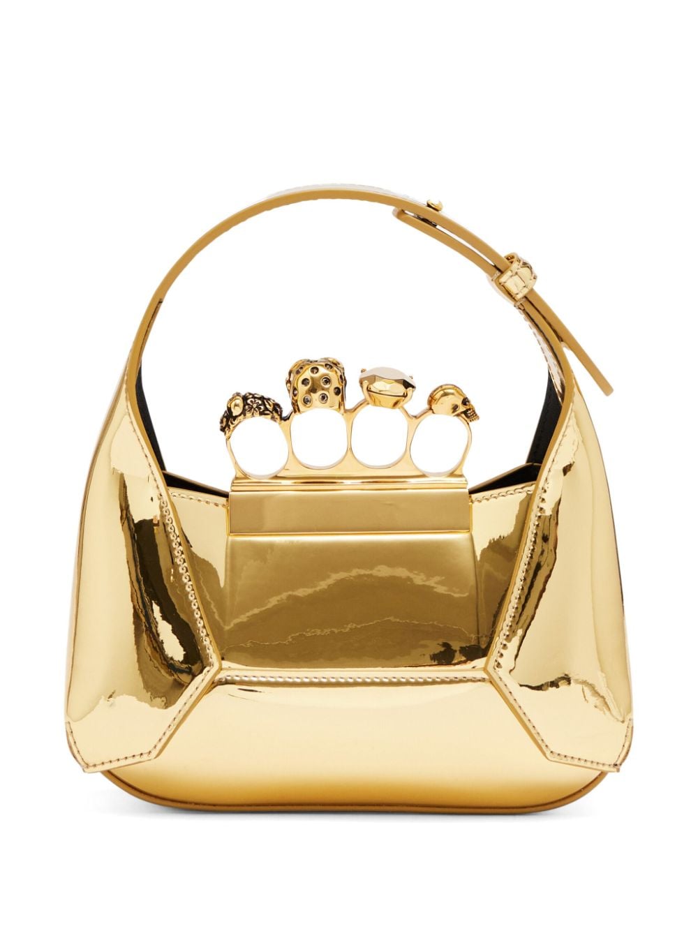 Alexander McQueen The Jewelled metallic mini bag - Goud