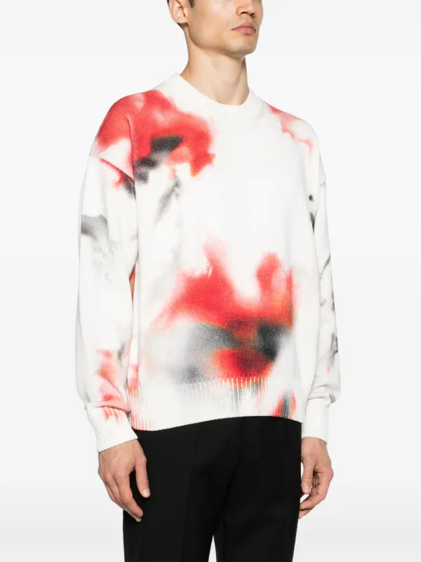 その他 alexander mcqueen Ivory cotton oversize sweatshirt Alexander Mcqueen Ivory Cotton Sweatshirt In Optical White
