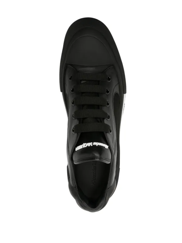 【送料&関税込】Alexander McQueen Plimsoll Sneakers Alexander Mcqueen Women's Deck Lace Up Plimsoll Sneaker