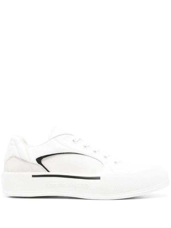 【送料&関税込】Alexander McQueen Plimsoll Sneakers Alexander Mcqueen Women's Deck Lace Up Plimsoll Sneaker