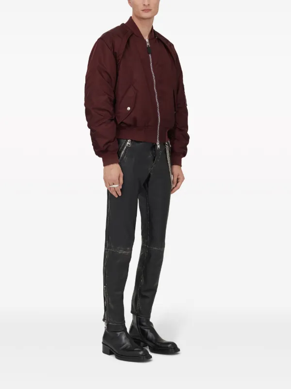 Alexander McQueen detachable-sleeve Bomber Jacket Red FARFETCH JO