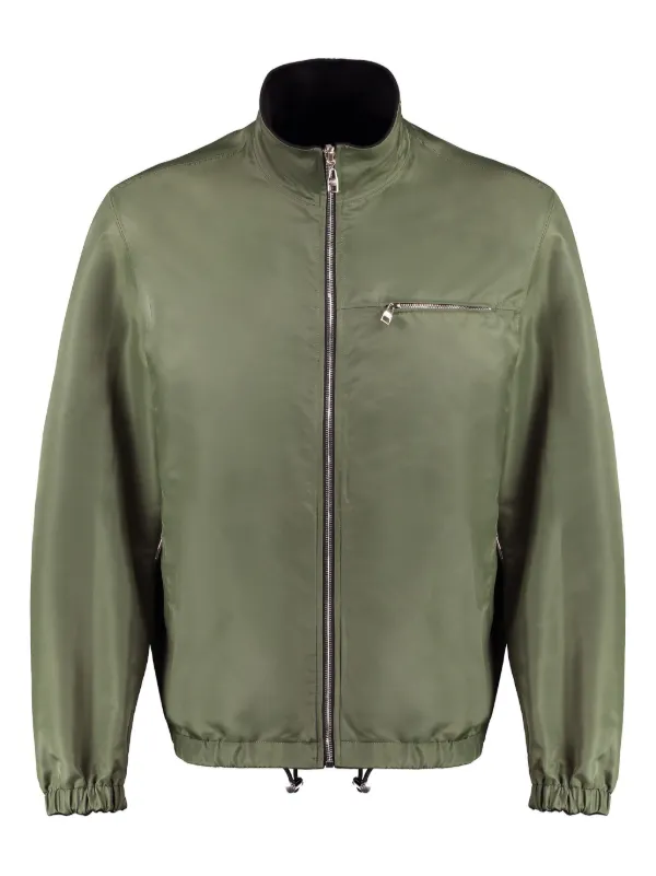 Alexander McQueen Graffiti Reversible Bomber Jacket | Green