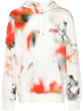 Alexander McQueen Obscured Flower cotton hoodie - White