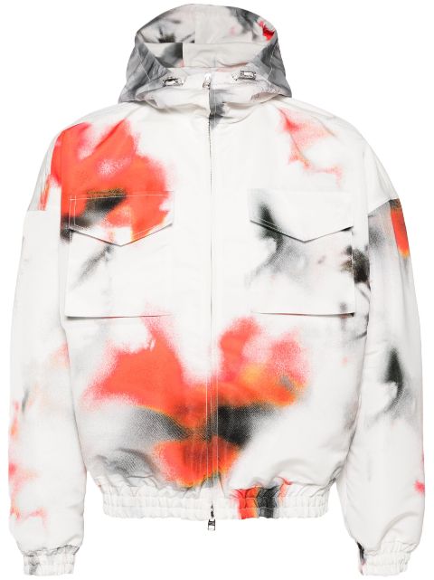 Alexander McQueen Obscured Flower hooded windbreaker