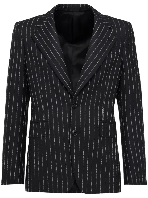 Alexander McQueen pinstriped single-breasted blazer