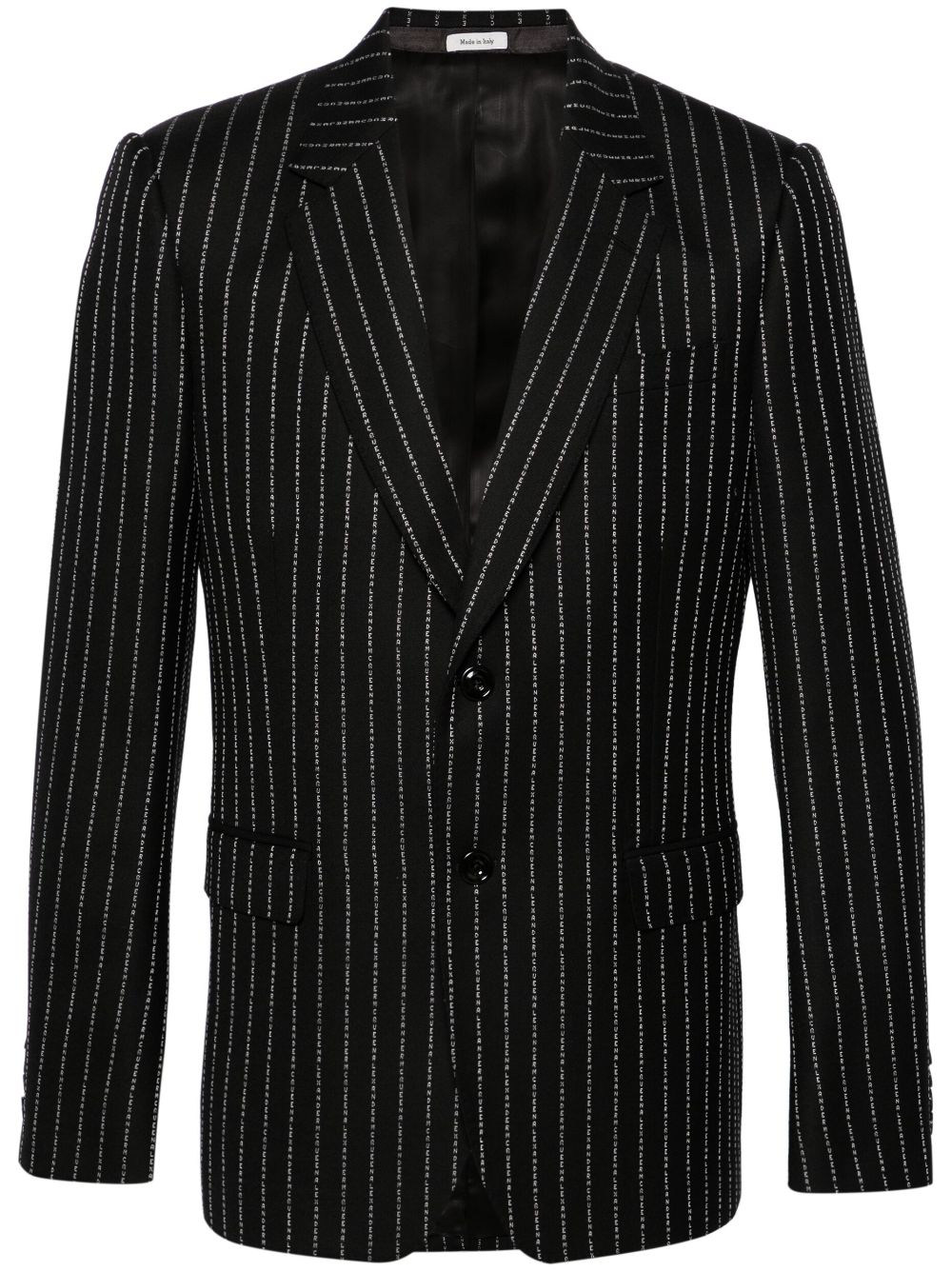 Image 1 of Alexander McQueen pinstriped single-breasted blazer