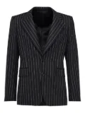 Alexander McQueen pinstriped single-breasted blazer - Black