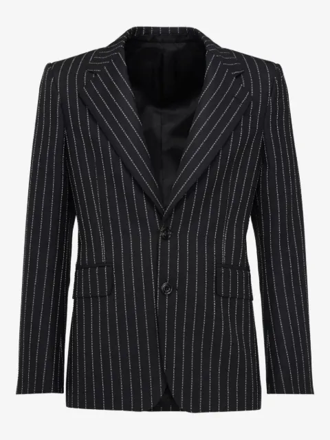 Alexander McQueen pinstriped single-breasted blazer