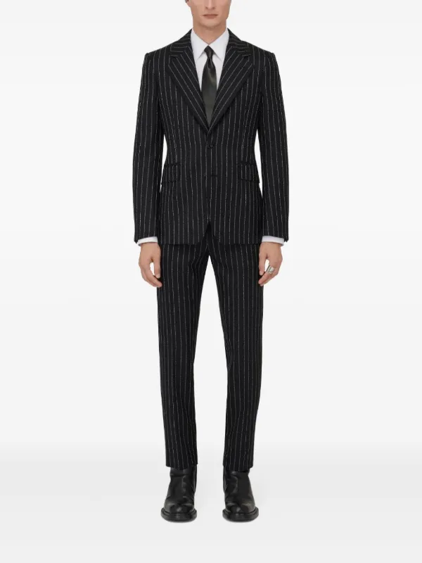 【送料&関税込】Alexander McQueen Pinstriped Single-breasted Alexander McQueen single-breasted Pinstriped Blazer | Grey