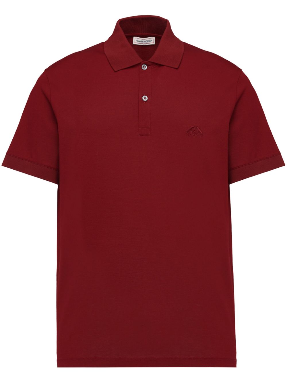 Alexander Mcqueen Logo-embroidered Polo Shirt In Rot