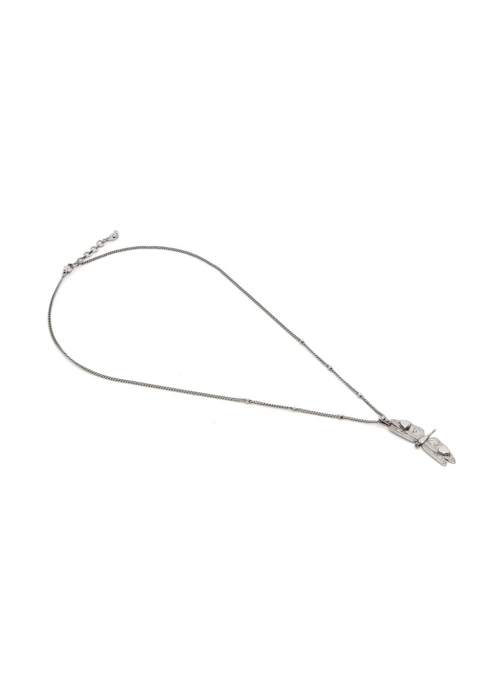 Shop Alexander Mcqueen Dragonfly Pendant Necklace In Silber